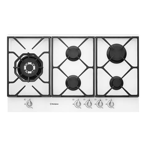 white glass gas cooktop 90cm